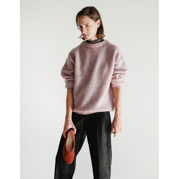 Acne Studios Unicorn Lavender Crew Neck Mohair Wool Sweater - Picture 12 of 14